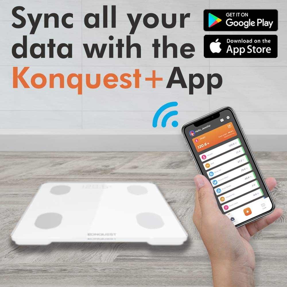 Konquest Smart Digital Scale - WHITE