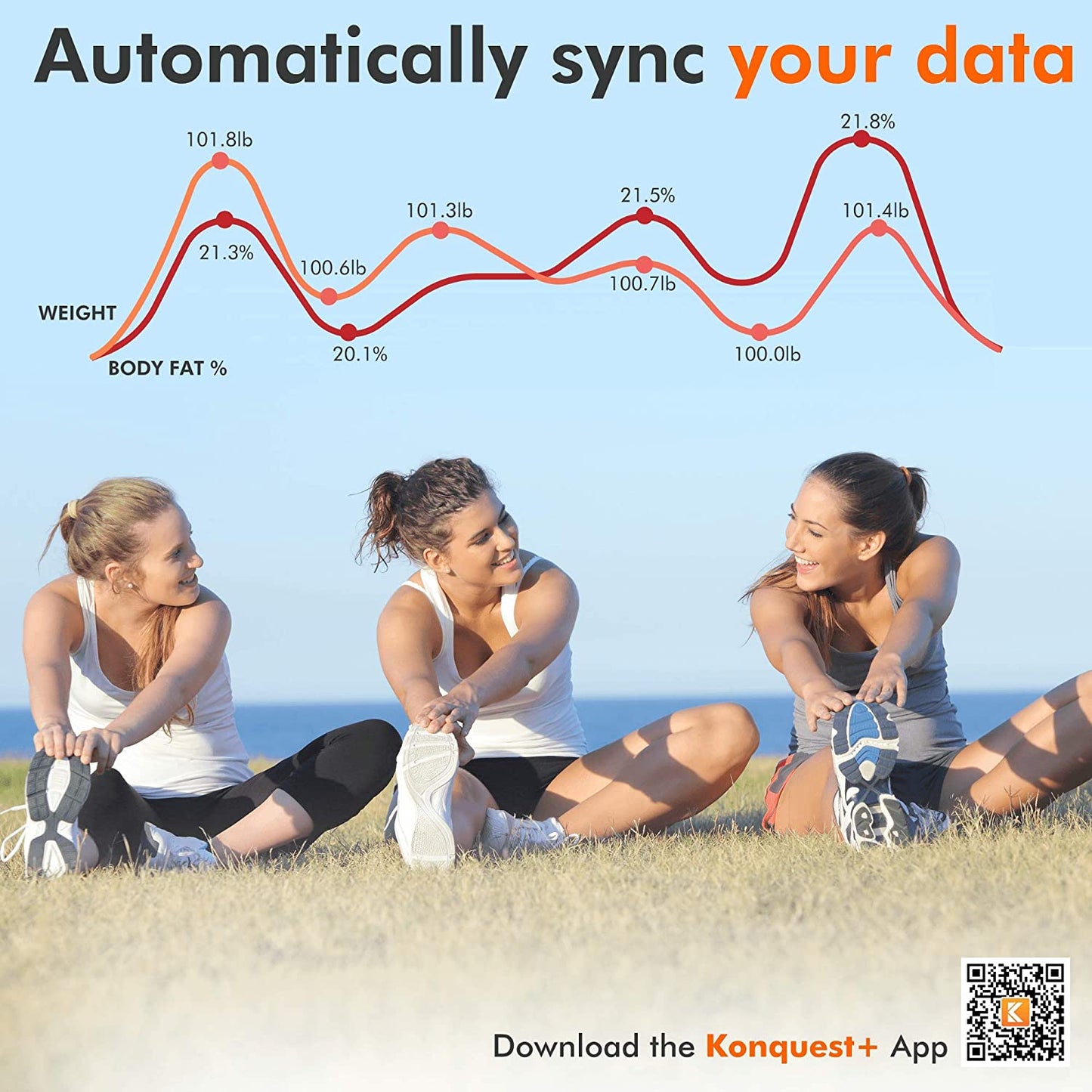 Konquest Smart Digital Scale - BLACK